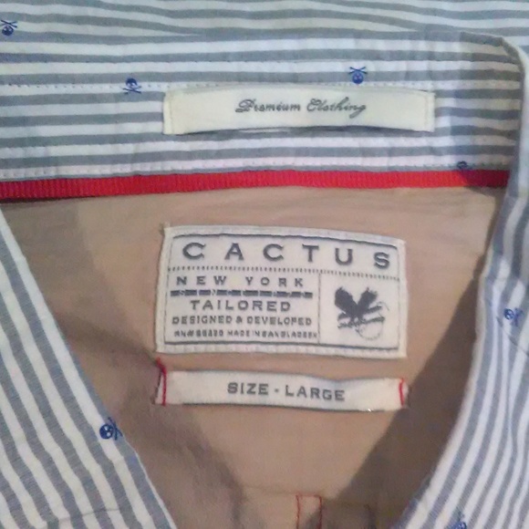 Cactus Men's Button  down skull shirt size LG - Picture 4 of 5